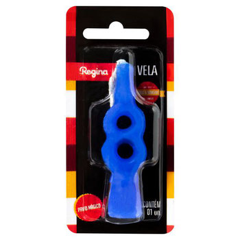VELA TRADICIONAL AZUL REGINA N8