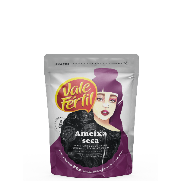 Ameixa Seca 80g S/Caroço Sc Vale Fertil