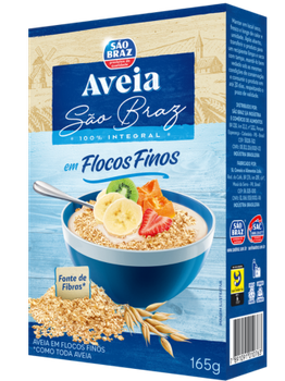 Aveia Em Flocos Finos 165g  Sao Braz