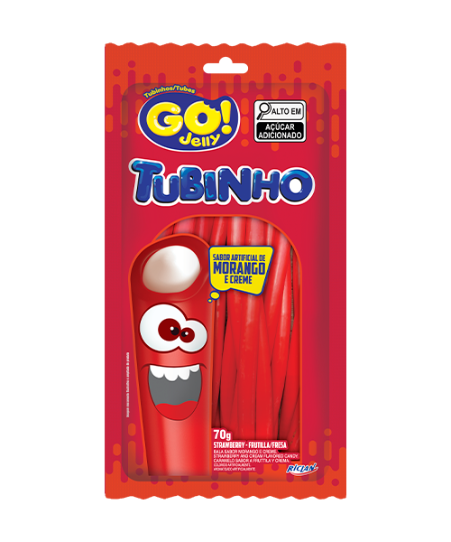 Bala De Goma Go Jelly Tubinho Mgo 70g