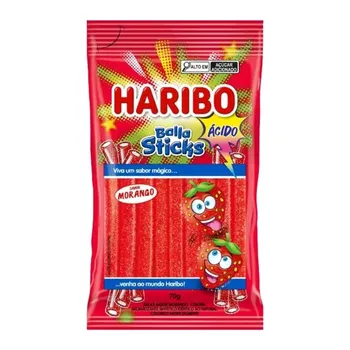 Bala Sticks Morango 70g Haribo