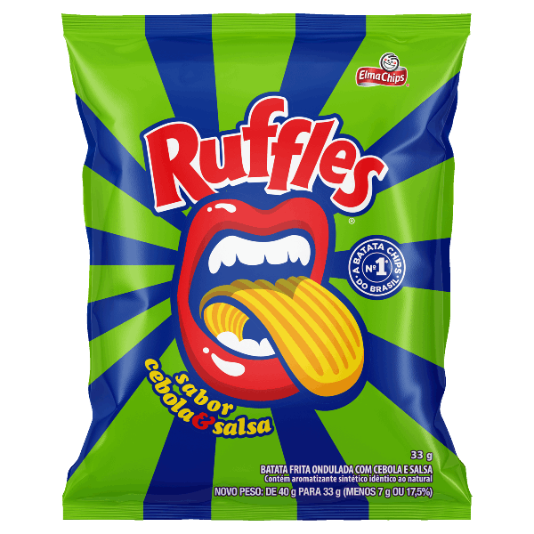 Batata Ruffles 33g Cebola Elma Chips