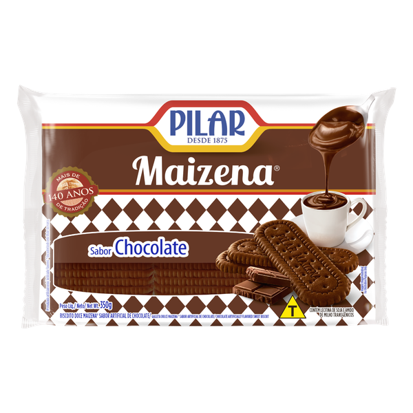 Biscoito Maizena Chocolate 307g Pilar