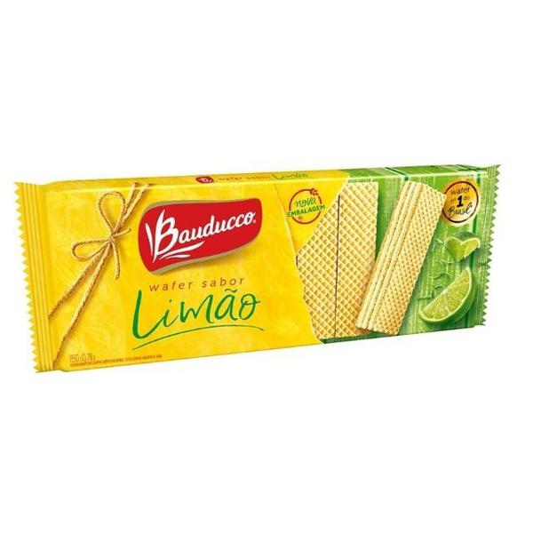 Biscoito Wafer  Sabor Limao 70g Bauducco