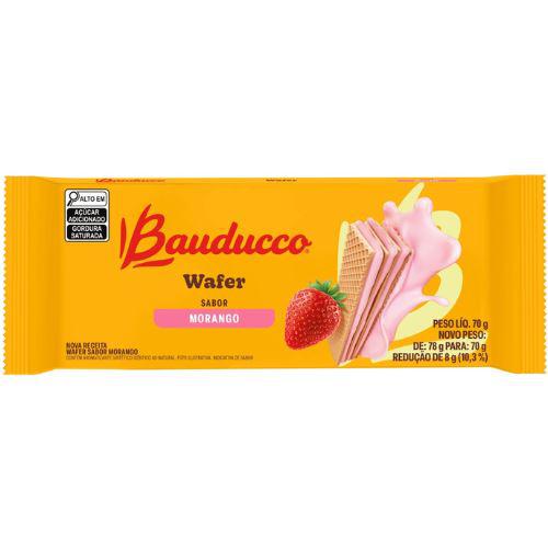 Biscoito Wafer 70g Morango Bauducco