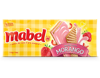 Biscoito Wafer R.Morango 79g Mabel