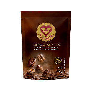Cafe Soluvel 40g Arabica 3 Coracoes