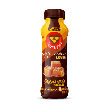 Cappuccino Pronto 3 coracoes 260ml Caramelo Salgado