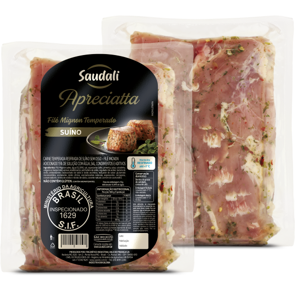 Carne Suina File Mignon Temperado Kg Saudali