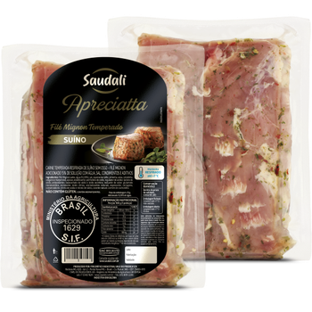 Carne Suina File Mignon Temperado Kg Saudali