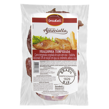 Carne Suina Fraldinha Temperada Kg Congelado Saudali