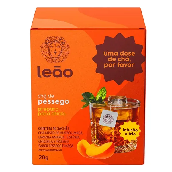 Cha 20gr Pessego Leão