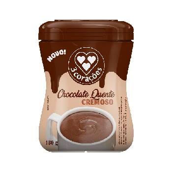 Chocolate Quente 180g Pote 3 Coracoes