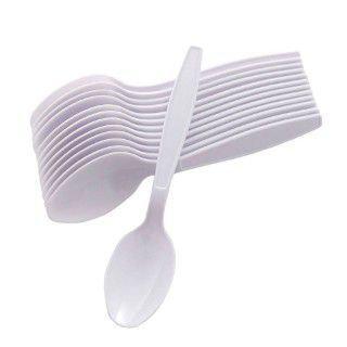 Colher Plastica Refeicao C/50 Branca Brink Fest