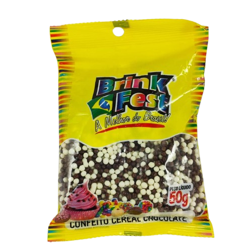 Confeito 50g Ao Leite Mini Cob. Brink Fest