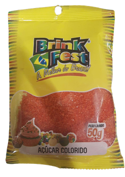 Confeito Acucar Colorido C/50g Vermelho Brink Fest