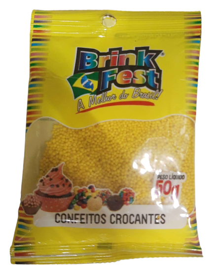 Confeito Granulado 50gr Amarelo Brink Fest