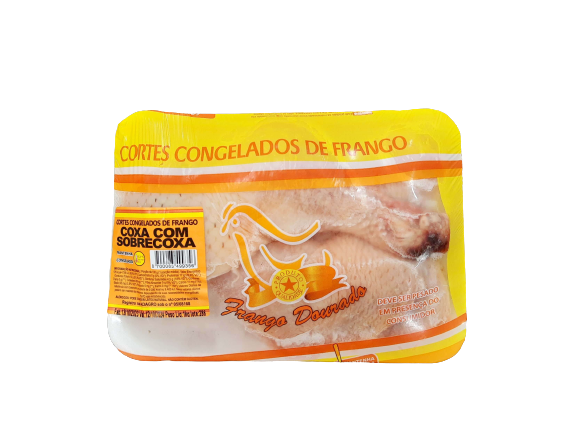 Coxa c Sobrecoxa Congelado Bandeija F Dourado1kg