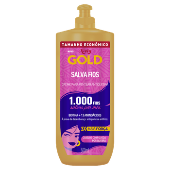 Creme Pentear 500ml Gold Salva Fios Niely