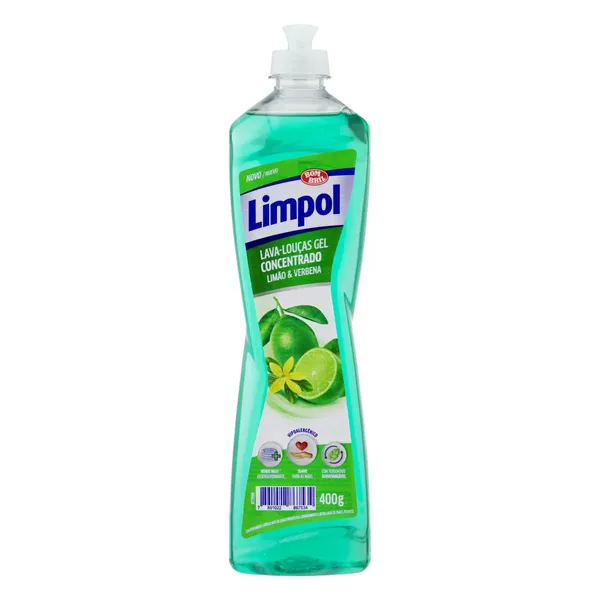 Detergente Em Gel Concentrado Limão 400ml Limpol