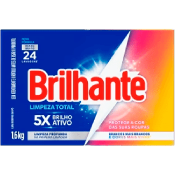 Detergente Po 1,6kg Limpeza Total Brilhante