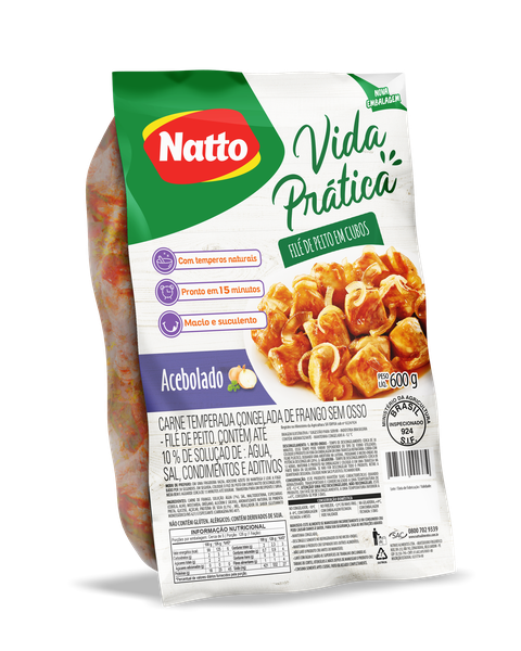 F.De Peito Em Cubos Temp/Bbc 600g Natto