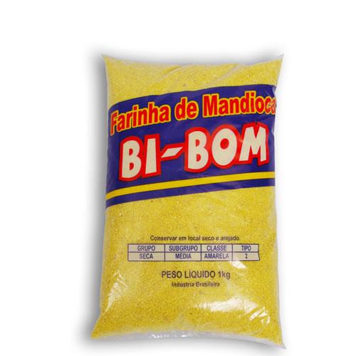 Farinha Mandioca 1kg Amarela Bibom