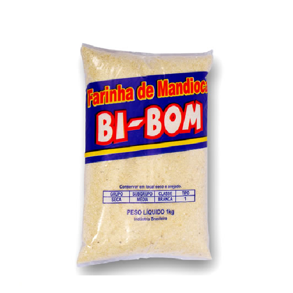 Farinha Mandioca 1kg Branca Bibom