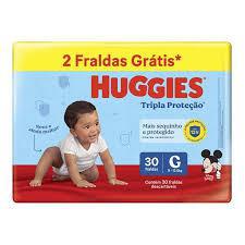 Fralda Descartavel Com 30un Tripla Protecao G Huggies 2 Gratis