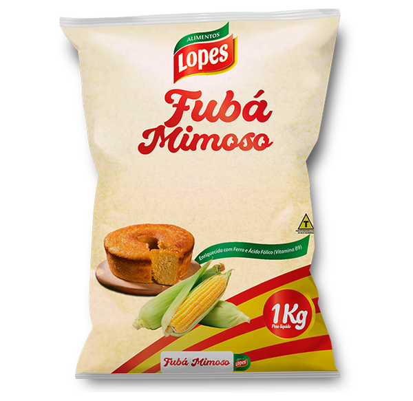Fuba De Milho Mimoso 1kg Lopes
