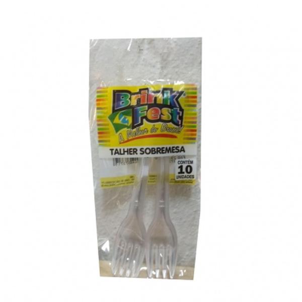 Garfo Plastico Refeicao Com 10 Branco Brink Fest