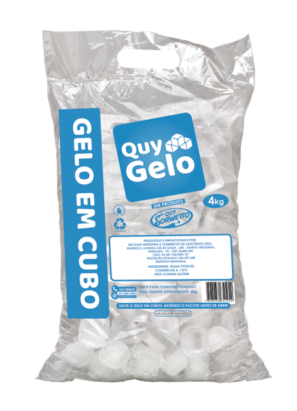Gelo Em Cubo Saco 2kg Quy Sorwetto