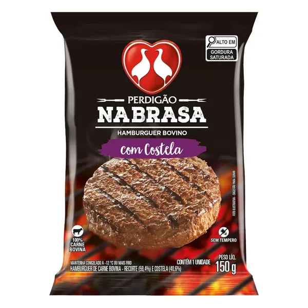 Hamburguer Bovino Costela 150g Perdigão