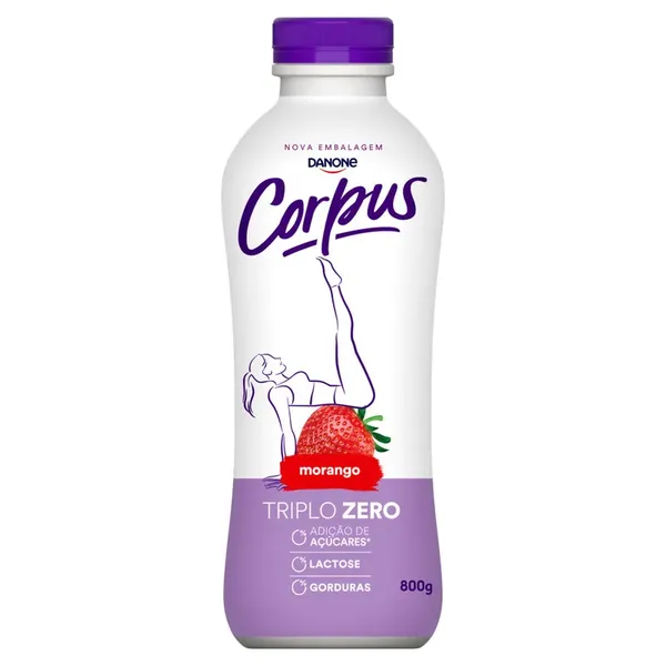 Iogurte 800g Corpus Triplo Zero Morango Danone