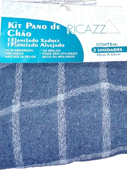 o DKit Pane Chao Flanelado Xadrez 1 Ricazza