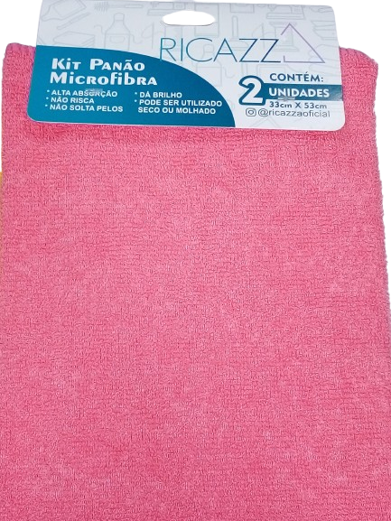 Kit Pano Microfibra C/2 Un Ricazza