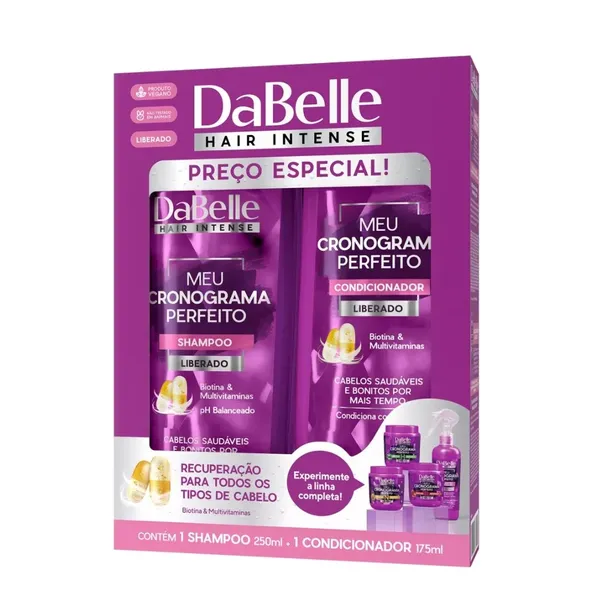 Kit Shampoo 250ml + Condicionador 175ml Da Belle