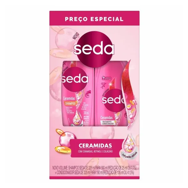 Kit Shampoo 300ml+condicionador 190ml Seda