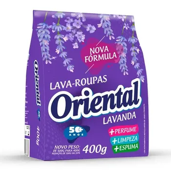 Sabao em po Lava Roupas 400g Lavanda C/Enzimas Oriental