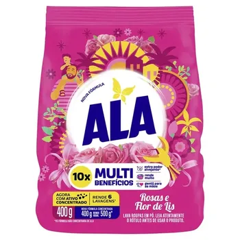 Lava Roupas Po Ala 400g Sache Flor De Lis