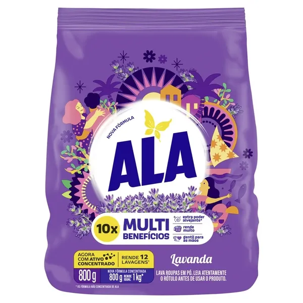 Lava Roupas Po Ala 800g Lavanda