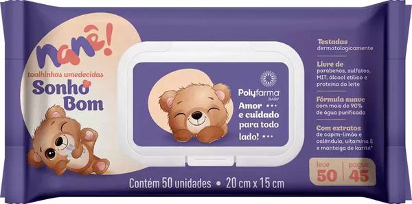 Lenço Umedecido Nanê Sonho Bom C/50 Uni.