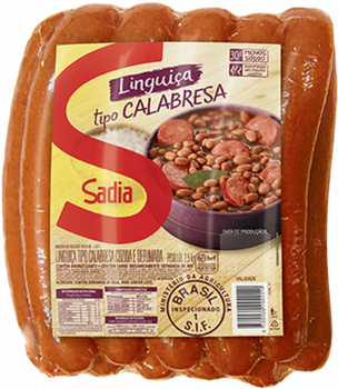 Linguica Calabresa Defumada Kg Sadia