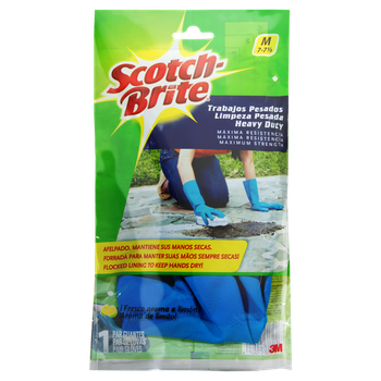 Luva Media Azul Scotch Brite