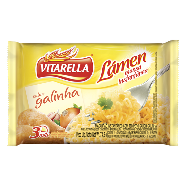 Macarrao instantaneo Lamen Galinha 74,3g Vitarella