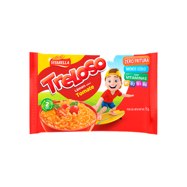 Macarrao Instataneo Lamen Sabor Tomate 75g Treloso Vitarella