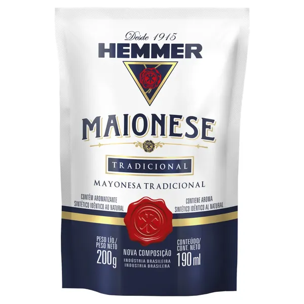 Maionese Tradicional 200g Sachê Hemmer