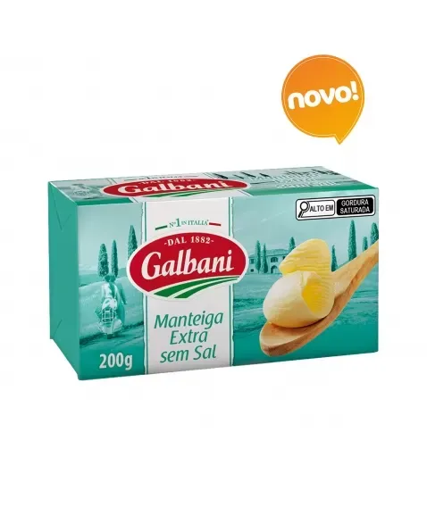 Manteiga Extra Sem Sal Tablet 200g Galbani