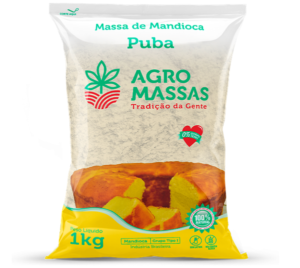 Massa Mandioca Puba  1kg Agro Massas