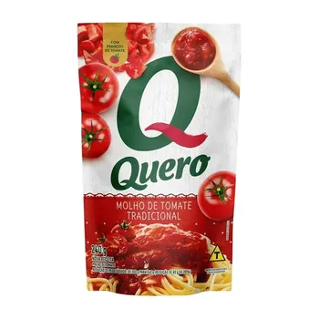 Molho De Tomate 240g Tradicional Quero